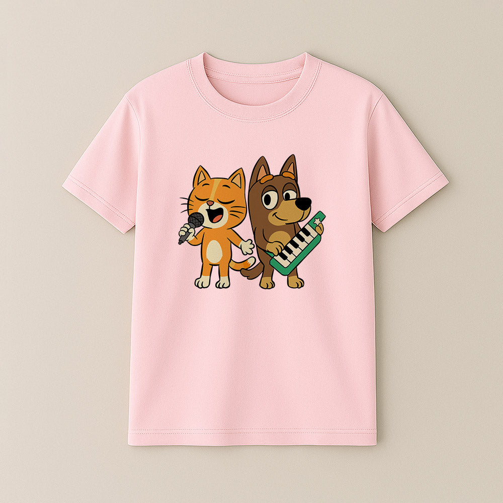 Dog and cat Music! Unisex Kids T-Shirt!