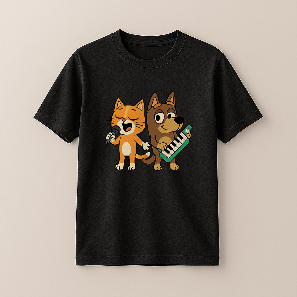 Dog and cat Music! Unisex Kids T-Shirt!