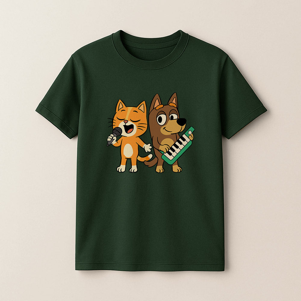 Dog and cat Music! Unisex Kids T-Shirt!