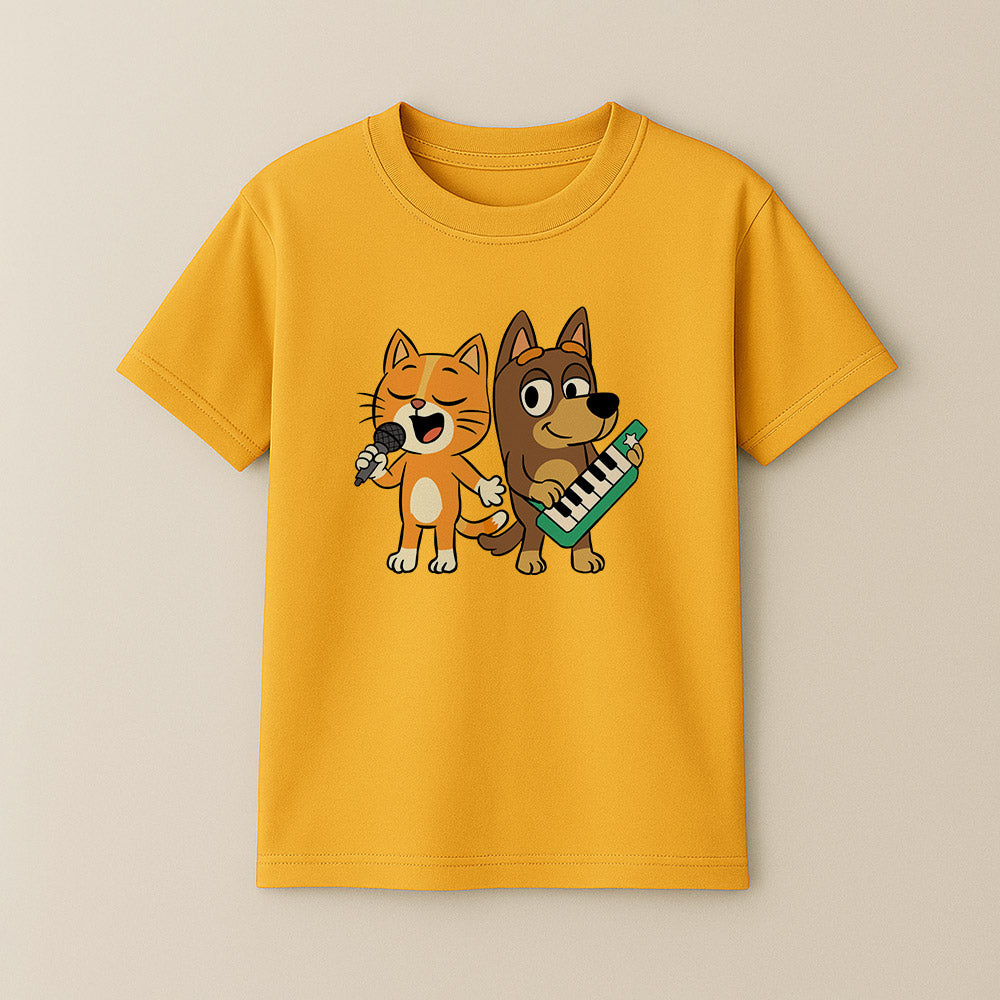 Dog and cat Music! Unisex Kids T-Shirt!