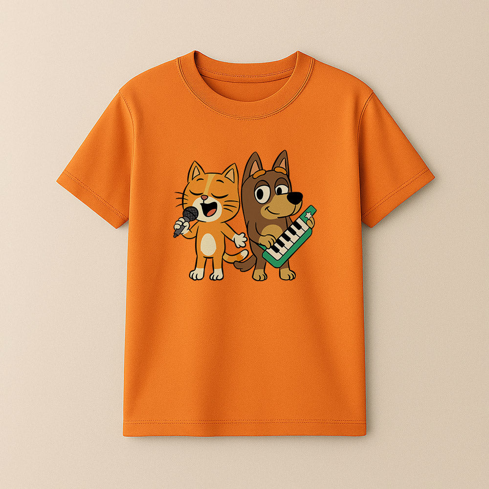 Dog and cat Music! Unisex Kids T-Shirt!