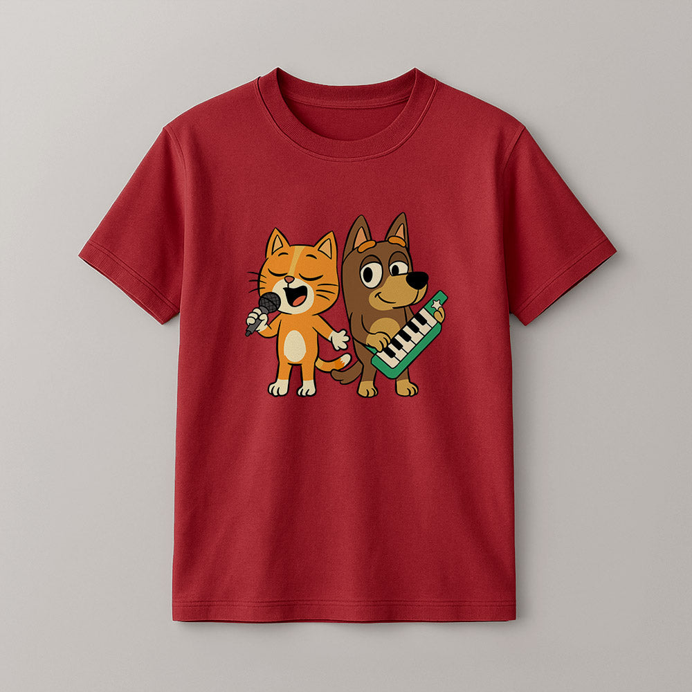 Dog and cat Music! Unisex Kids T-Shirt!