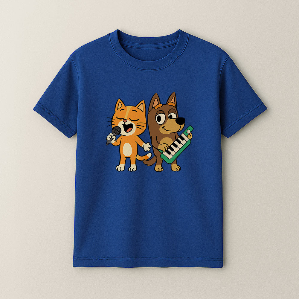Dog and cat Music! Unisex Kids T-Shirt!