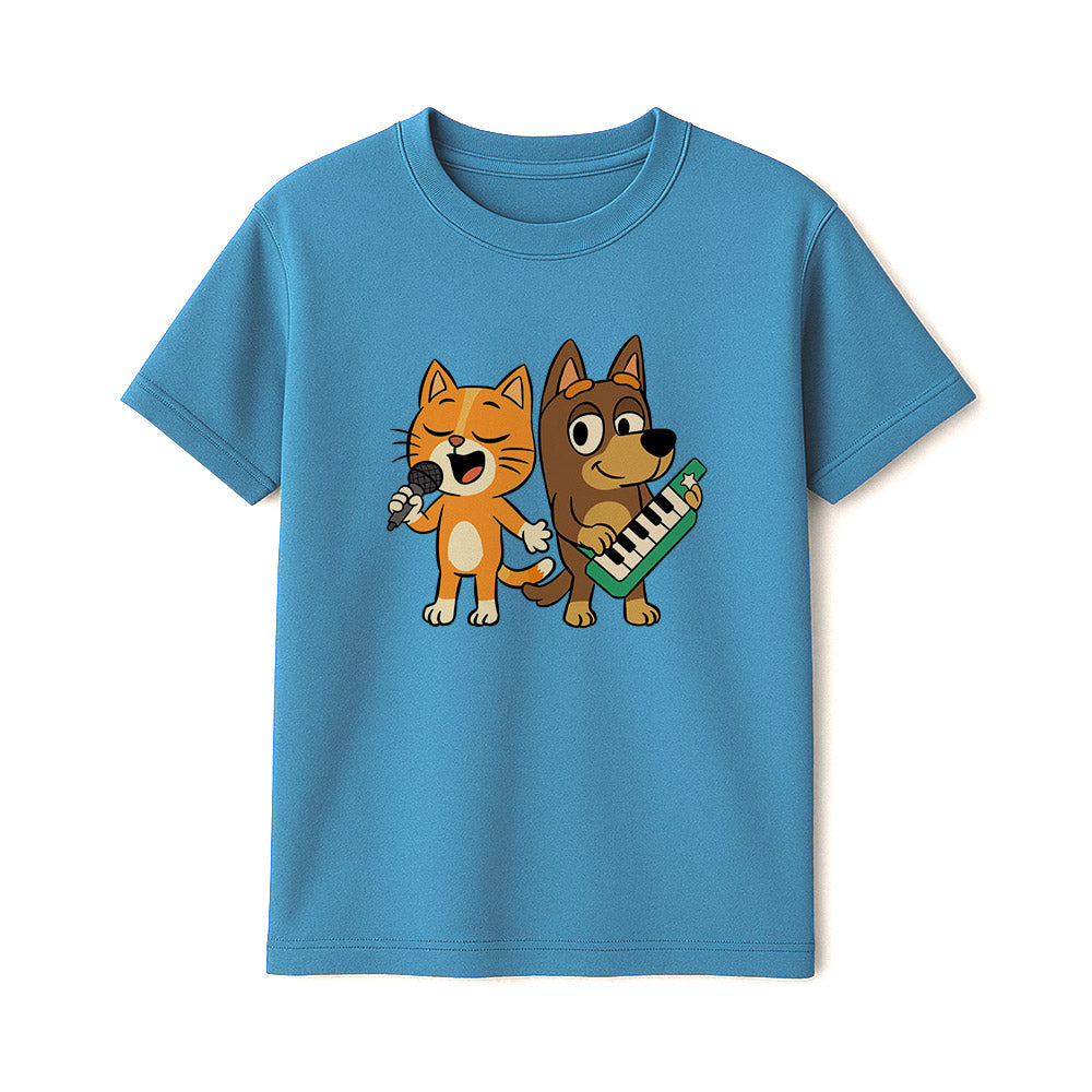 Dog and cat Music! Unisex Kids T-Shirt!
