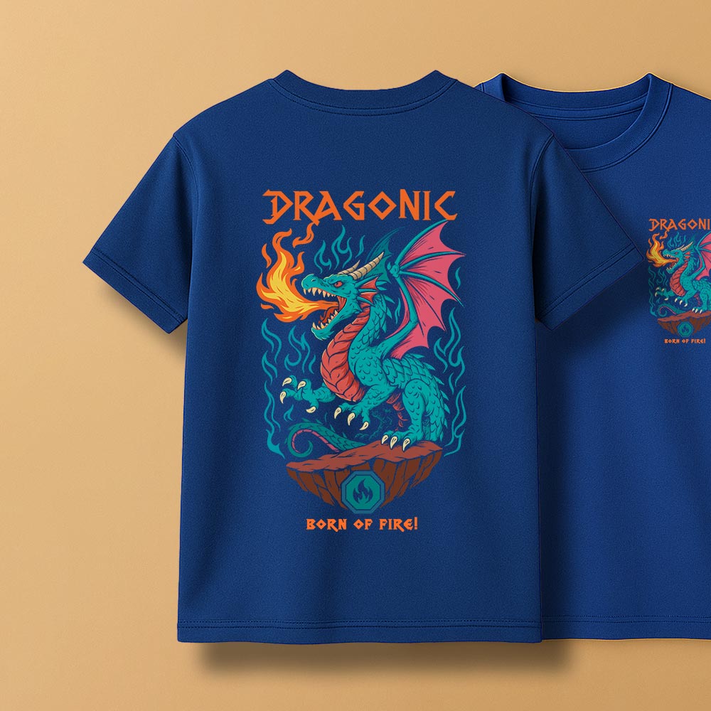 Dragonic - Born of Fire! Unisex Back printed T-Shirt!