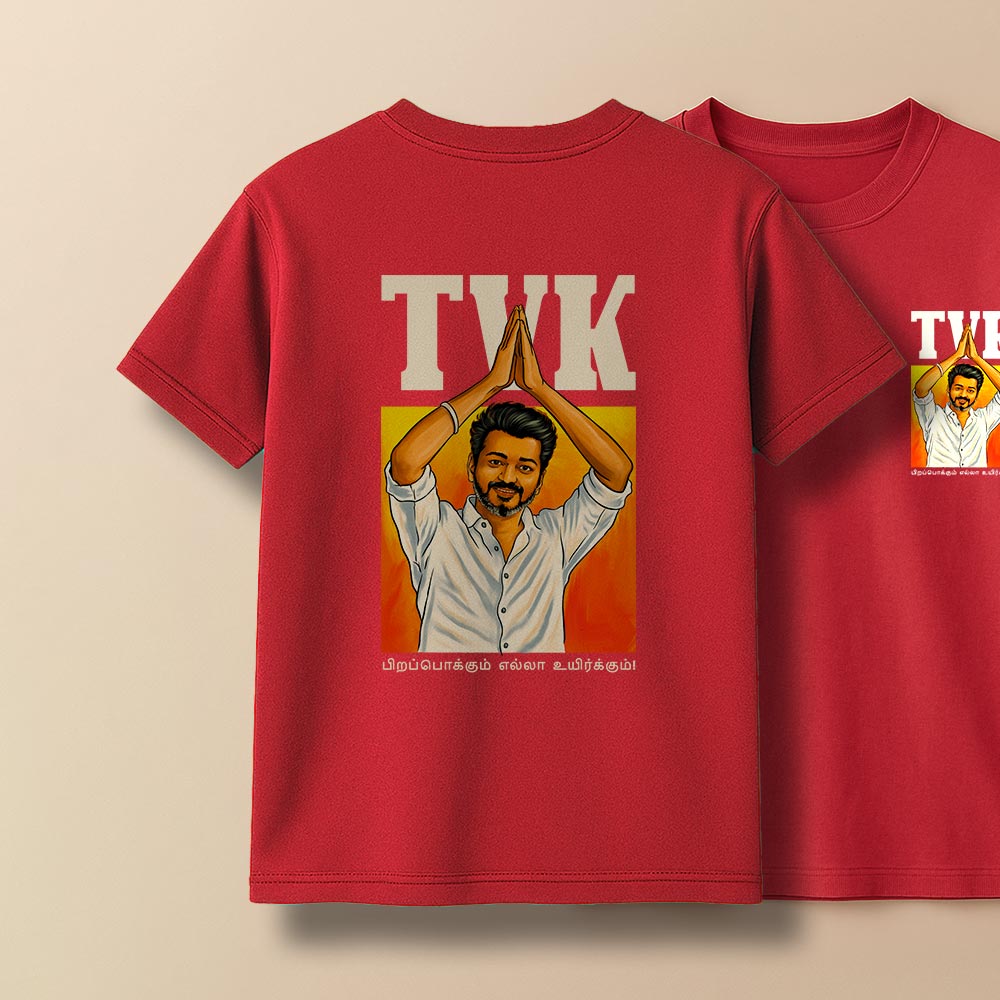 TVK Thalapathy Unisex Back Printed T-Shirt!