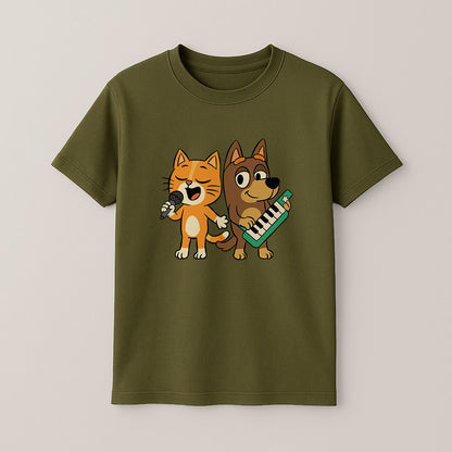 Dog and cat Music! Unisex Kids T-Shirt!