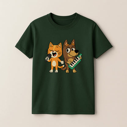 Dog and cat Music! Unisex Kids T-Shirt!