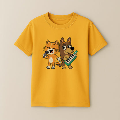 Dog and cat Music! Unisex Kids T-Shirt!