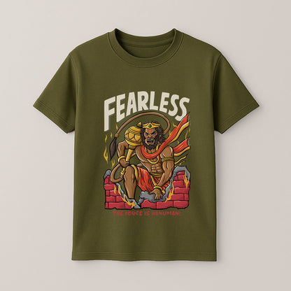 Fearless hanuman! Unisex Kids T-Shirt!
