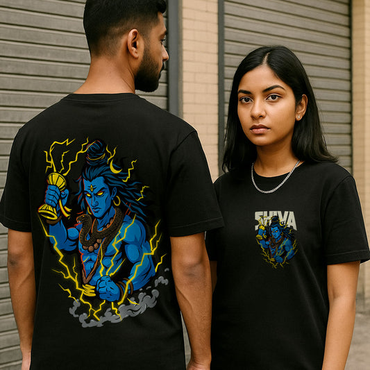 Fierce Shiva Unisex Back Printed Tshirt!